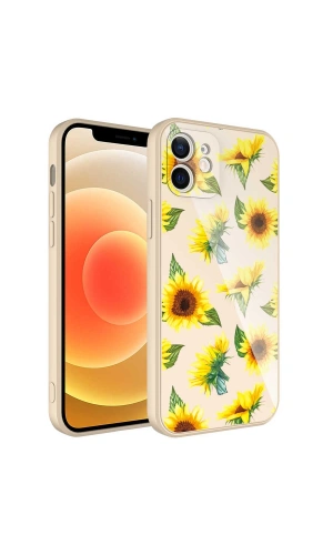 Apple iPhone 12 Kılıf Kamera Korumalı Desenli Sert Silikon Zore Epoksi Kapak