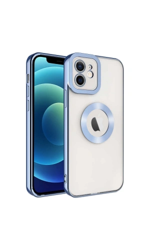 Apple iPhone 12 Kılıf Kamera Korumalı Logo Gösteren Zore Omega Kapak