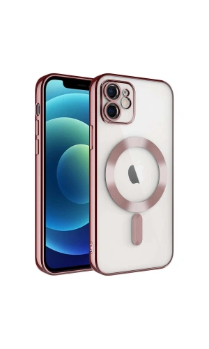 Apple iPhone 12 Kılıf Kamera Korumalı M-safe Wireless Şarj Özellikli Zore Demre Kapak