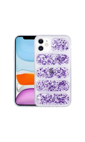 Apple iPhone 12 Kılıf Kamera Korumalı Simli Airbagli Zore Dalga Kapak