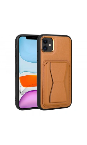 Apple iPhone 12 Kılıf Kartlıklı Standlı ​Pu Deri Zore Memo Kapak