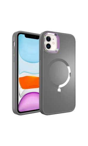 Apple iPhone 12 Kılıf M-safe Wireless Şarj Özellikli Zore Stil Kapak