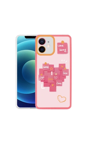 Apple iPhone 12 Kılıf Zore M-Fit Desenli Kapak