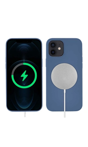 Apple iPhone 12 Kılıf Zore Silksafe Wireless Kapak