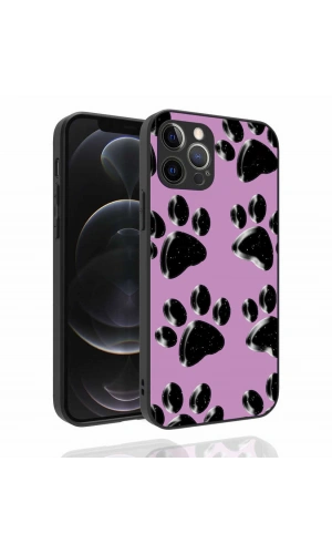 Apple iPhone 12 Pro Kılıf Desenli Kamera Korumalı Parlak Zore Nora Kapak