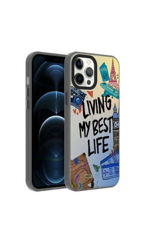 Apple iPhone 12 Pro Kılıf Desenli Zore Dragon Sert Kapak