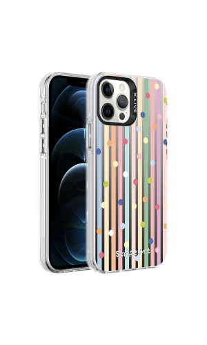 Apple iPhone 12 Pro Kılıf Desenli Zore Silver Sert Kapak