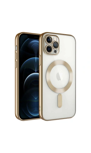 Apple iPhone 12 Pro Kılıf Kamera Korumalı M-safe Wireless Şarj Özellikli Zore Demre Kapak