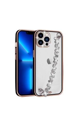 Apple iPhone 12 Pro Kılıf Taş Süslemeli Kamera Korumalı El Tutamaçlı Zore Blazer Kapak