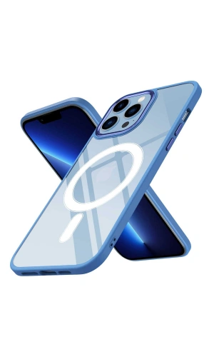 Apple iPhone 12 Pro Kılıf Wireless Şarj Özellikli Zore Krom M-safe Silikon Kapak