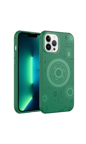 Apple iPhone 12 Pro Kılıf Zore Wireless Şarj Özellikli Desenli Hot Kapak
