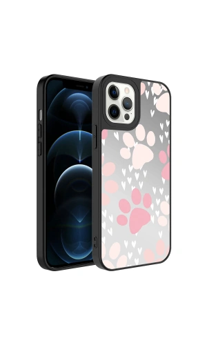 Apple iPhone 12 Pro Max Kılıf Aynalı Desenli Kamera Korumalı Parlak Zore Mirror Kapak