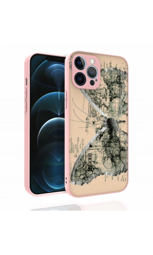 Apple iPhone 12 Pro Max Kılıf Desenli Kamera Korumalı Parlak Zore Nora Kapak