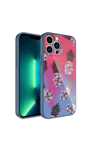 Apple iPhone 12 Pro Max Kılıf Kamera Korumalı Desenli Sert Silikon Zore Epoksi Kapak