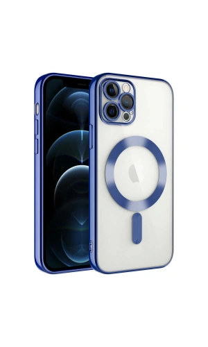 Apple iPhone 12 Pro Max Kılıf Kamera Korumalı M-safe Wireless Şarj Özellikli Zore Demre Kapak