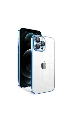 Apple iPhone 12 Pro Max Kılıf Kamera Korumalı Renkli Çerçeveli Zore Garaj Kapak