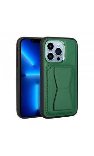 Apple iPhone 12 Pro Max Kılıf Kartlıklı Standlı ​Pu Deri Zore Memo Kapak