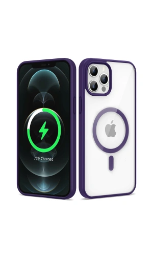 Apple iPhone 12 Pro Max Kılıf M-safe Wireless Şarj Özellikli Silikon Zore Ege Kapak