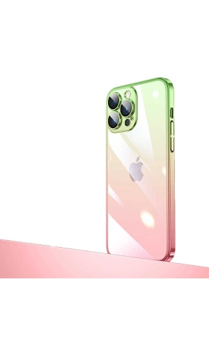 Apple iPhone 12 Pro Max Kılıf Parlak Renk Geçişli Kamera Korumalı Zore Senkron Kapak