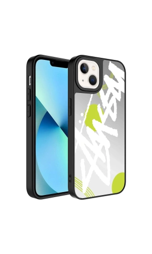 Apple iPhone 13 Kılıf Aynalı Desenli Kamera Korumalı Parlak Zore Mirror Kapak