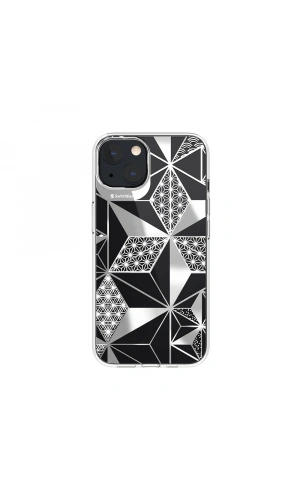 Apple iPhone 13 Kılıf Çift IMD Baskılı Lisanslı Switcheasy Artist Asanoha Kapak