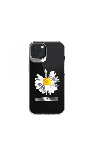 Apple iPhone 13 Kılıf Çift IMD Baskılı Lisanslı Switcheasy Artist Daisy Kapak