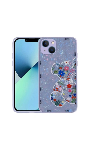Apple iPhone 13 Kılıf Desenli Sert Silikon Zore Mumila Kapak