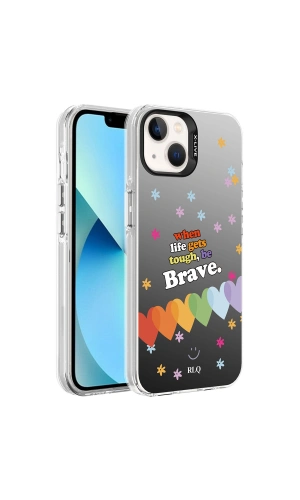 Apple iPhone 13 Kılıf Desenli Zore Silver Sert Kapak