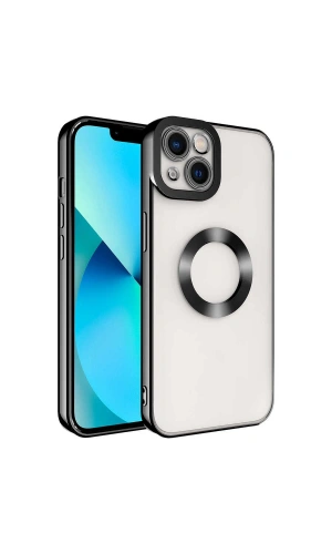 Apple iPhone 13 Kılıf Kamera Korumalı Logo Gösteren Zore Omega Kapak