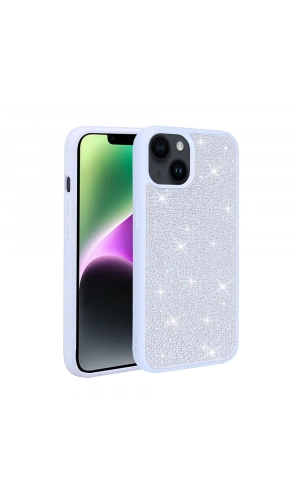 Apple iPhone 13 Kılıf Parlak Taşlı Tasarım Zore Ston Kapak