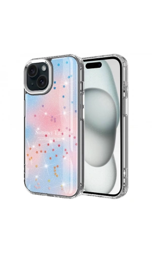 Apple iPhone 13 Kılıf Simli Desenli Parlak Zore Task Kapak