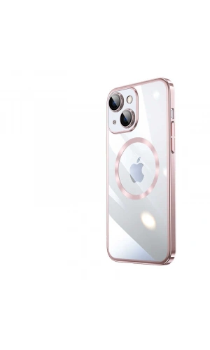 Apple iPhone 13 Kılıf Wireless Şarj Özellikli Sert PC Zore Riksos M-safe Kapak