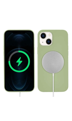 Apple iPhone 13 Kılıf Zore Silksafe Wireless Kapak