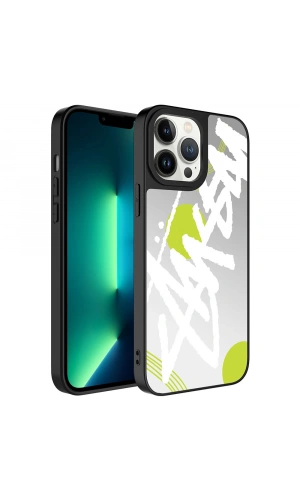Apple iPhone 13 Pro Kılıf Aynalı Desenli Kamera Korumalı Parlak Zore Mirror Kapak