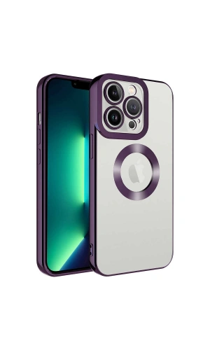 Apple iPhone 13 Pro Kılıf Kamera Korumalı Logo Gösteren Zore Omega Kapak