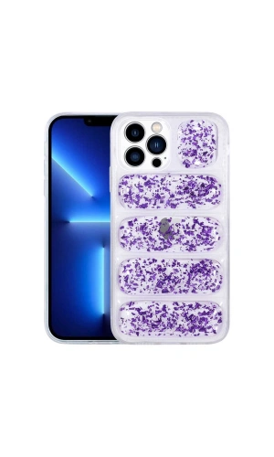 Apple iPhone 13 Pro Kılıf Kamera Korumalı Simli Airbagli Zore Dalga Kapak