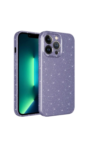 Apple iPhone 13 Pro Kılıf Kamera Korumalı Simli Lüks Zore Koton Kapak