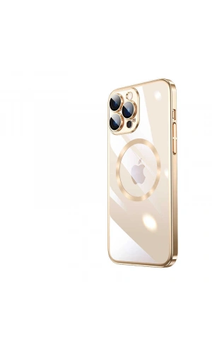 Apple iPhone 13 Pro Kılıf Wireless Şarj Özellikli Sert PC Zore Riksos M-safe Kapak