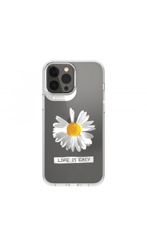 Apple iPhone 13 Pro Max Kılıf Çift IMD Baskılı Lisanslı Switcheasy Artist Daisy Kapak