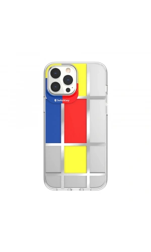 Apple iPhone 13 Pro Max Kılıf Çift IMD Baskılı Lisanslı Switcheasy Artist Mondrian Kapak