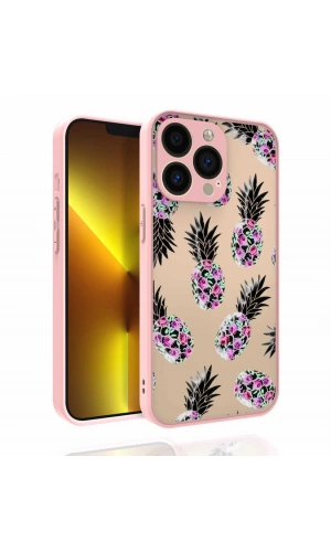Apple iPhone 13 Pro Max Kılıf Desenli Kamera Korumalı Parlak Zore Nora Kapak