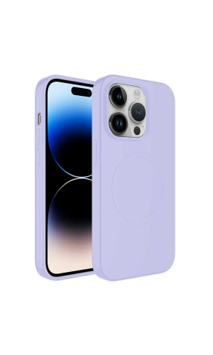 Apple iPhone 13 Pro Max Kılıf M-safe Wireless Şarj Özellikli Pastel Renk Silikon Zore Plas Kapak