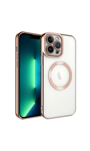 Apple iPhone 13 Pro Max Kılıf M-safe Wireless Şarj Özellikli Zore Setro Silikon