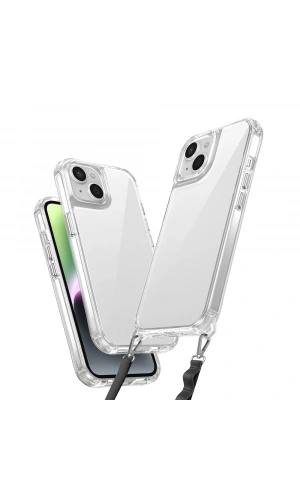 Apple iPhone 14 Kılıf Airbagli Takılabilir Askı Aparatlı Zore Snap Silikon Kapak