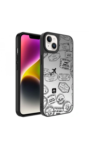 Apple iPhone 14 Kılıf Aynalı Desenli Kamera Korumalı Parlak Zore Mirror Kapak