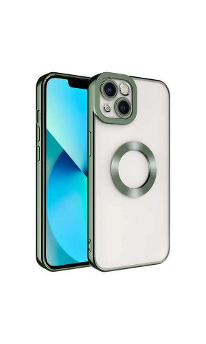Apple iPhone 14 Kılıf Kamera Korumalı Logo Gösteren Zore Omega Kapak