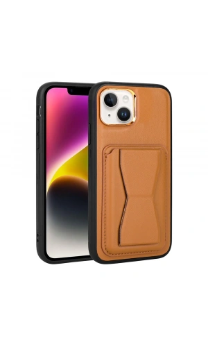 Apple iPhone 14 Kılıf Kartlıklı Standlı ​Pu Deri Zore Memo Kapak