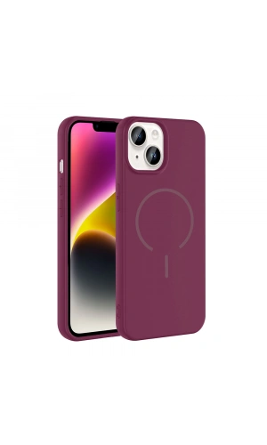 Apple iPhone 14 Kılıf M-safe Şarj Özellikli Zore Meta Kapak