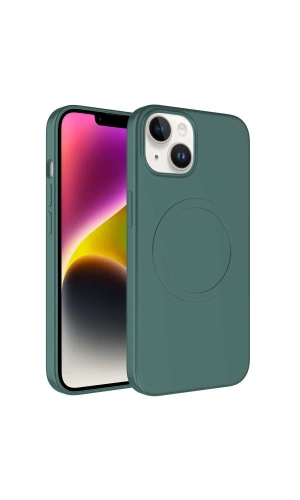 Apple iPhone 14 Kılıf M-safe Wireless Şarj Özellikli Pastel Renk Silikon Zore Plas Kapak