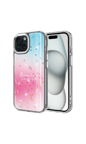 Apple iPhone 14 Kılıf Simli Desenli Parlak Zore Task Kapak